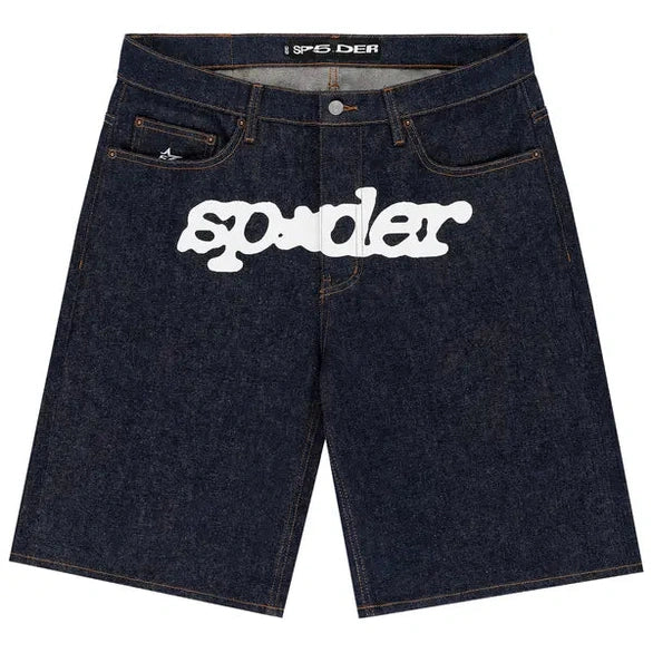 Sp5der V3 Logo Denim Short 'Indigo Denim'