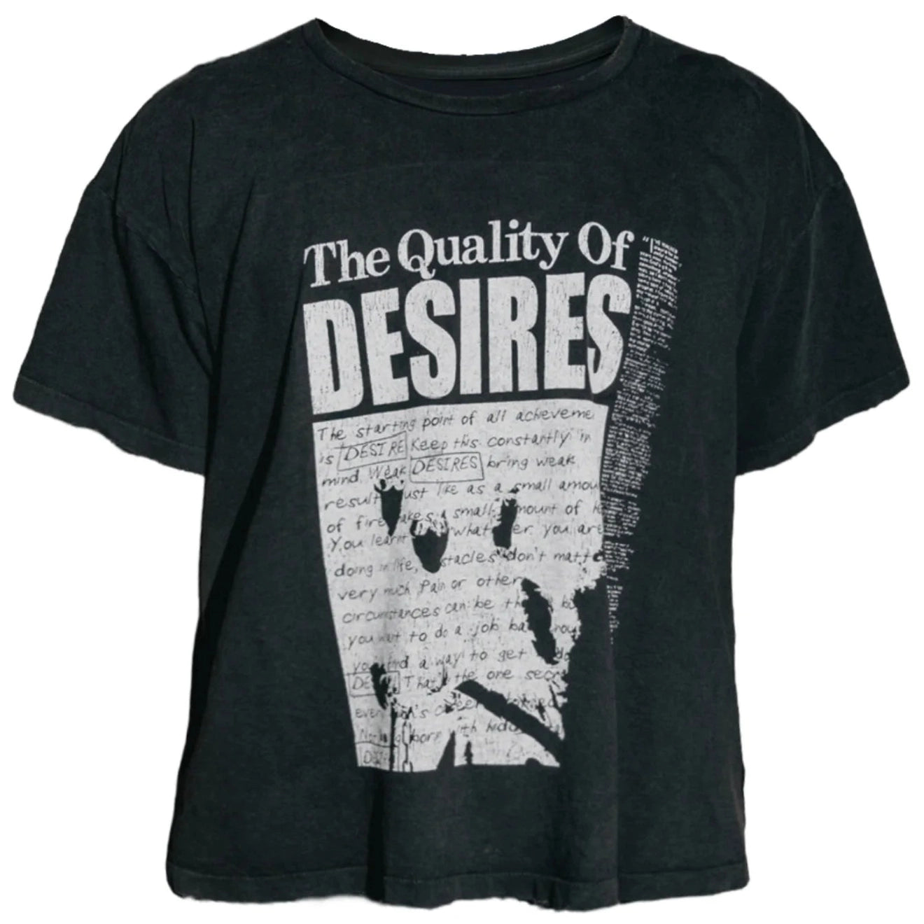 QUALITY OF DESIRES T-SHIRT ‘FADED BLACK’