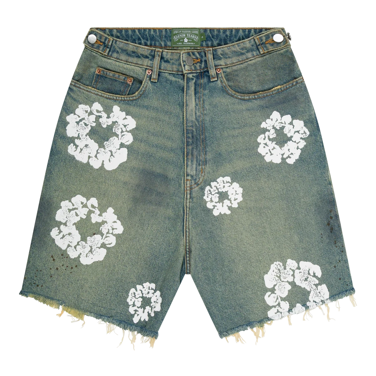 Denim Tears Dirty Wash Wreath Short Light Wash