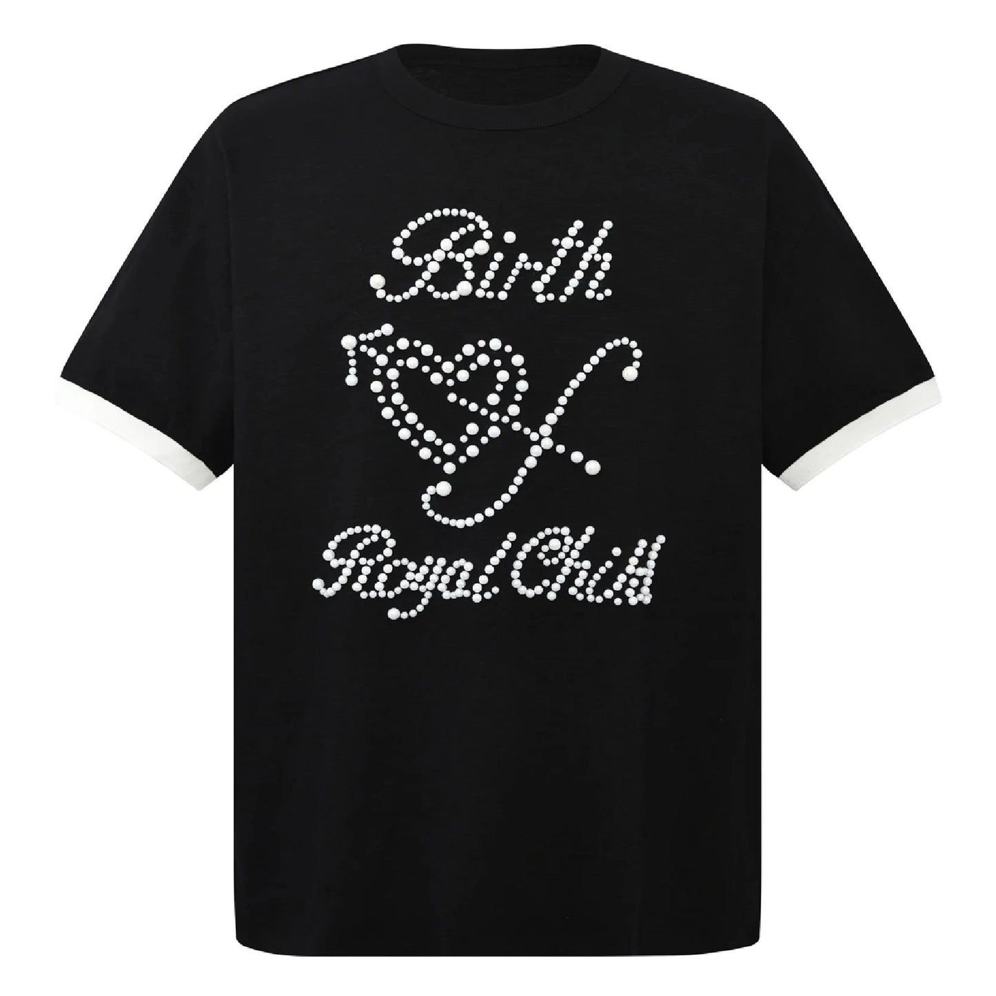 Birth of Royal Child Pearl Tee Black