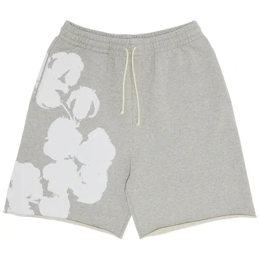 Denim Tears Big Cotton Wreath Sweat Shorts 'Grey'