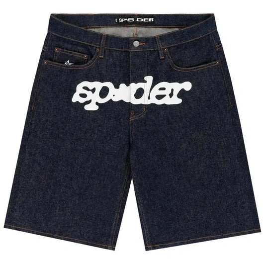 Sp5der V3 Logo Denim Short 'Indigo Denim'