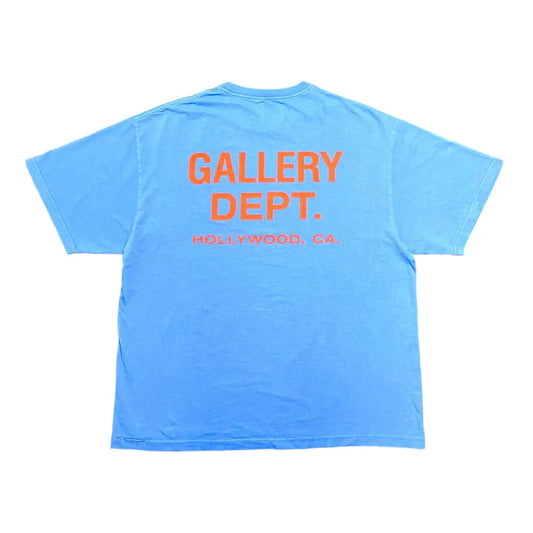 Gallery Department Souvenir Short Sleeve Tee Shirt Blue Orange
