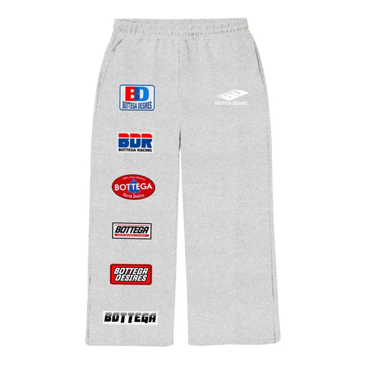 Bottega Desires Patches Sweatpants Grey
