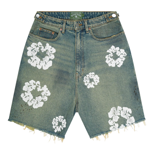 Denim Tears Dirty Wash Wreath Short Light Wash
