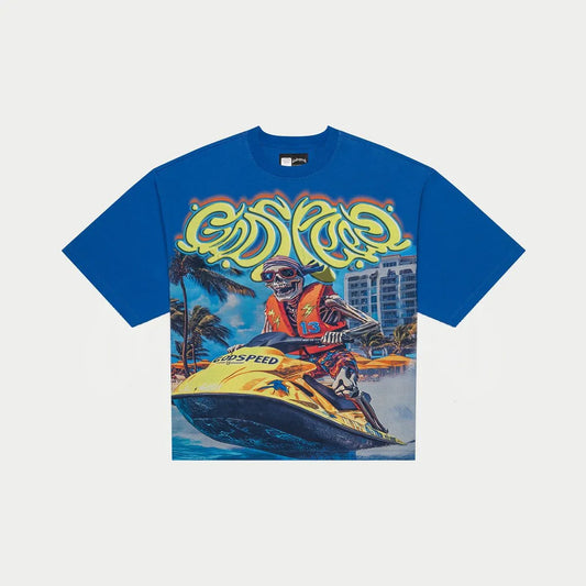 Godspeed Wave Runner Tee Royal Blue Wash
