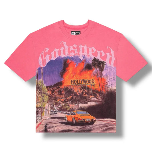 God Speed Los Scandalous (Pink Wash) Tee