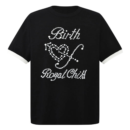 Birth of Royal Child Pearl Tee Black