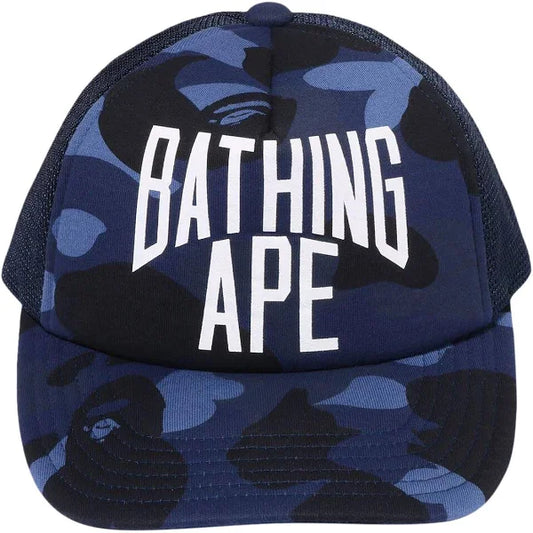 BAPE Color Camo Nyc Logo Mesh Cap (FW22) Navy