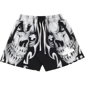 Vertabrae Skull Face Short Black